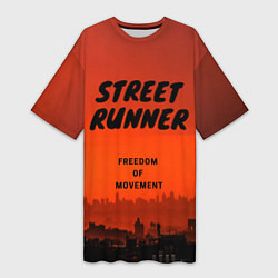 Женская длинная футболка Street runner