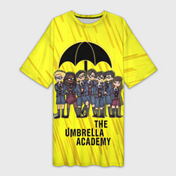 Футболка женская длинная The Umbrella Academy, цвет: 3D-принт