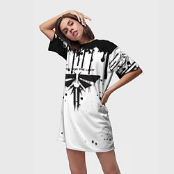 Футболка женская длинная The last of us подтеки, цвет: 3D-принт — фото 2