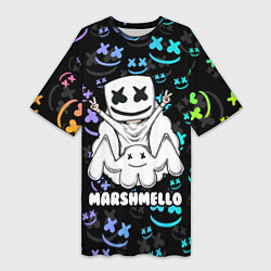 Футболка женская длинная MARSHMELLO, цвет: 3D-принт