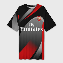 Футболка женская длинная ARSENAL UNIFORM, цвет: 3D-принт