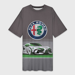 Женская длинная футболка Alfa Romeo motorsport