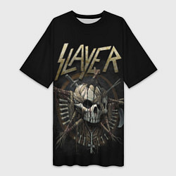 Женская длинная футболка Slayer