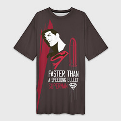 Женская длинная футболка Faster than a speeding bullet