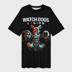 Женская длинная футболка Watch Dogs Legion