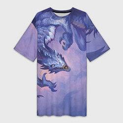 Женская длинная футболка Дракон воды