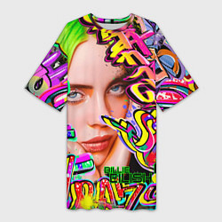 Футболка женская длинная Billie Eilish, цвет: 3D-принт