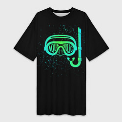 Женская длинная футболка Aquaholic