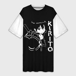 Футболка женская длинная Kirito, цвет: 3D-принт