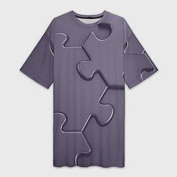 Женская длинная футболка Puzzles