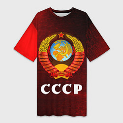 Женская длинная футболка СССР USSR