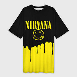 Женская длинная футболка Nirvana