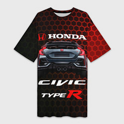 Женская длинная футболка Honda Civic Type R