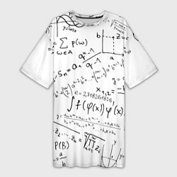 Женская длинная футболка Мама,я математик!