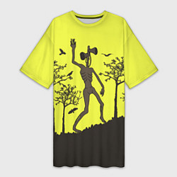 Женская длинная футболка Siren Head