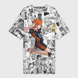 Футболка женская длинная Хината Се Haikyu!, цвет: 3D-принт