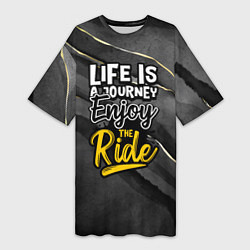 Женская длинная футболка Жизнь - это путешествие