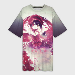 Женская длинная футболка Куруми Токисаки