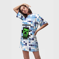 Футболка женская длинная Minecraft S, цвет: 3D-принт — фото 2