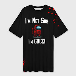 Женская длинная футболка Among Us Gucci