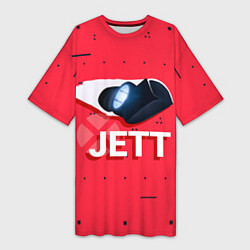 Футболка женская длинная Jett, цвет: 3D-принт