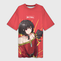 Женская длинная футболка Megumin