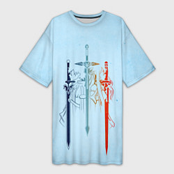 Женская длинная футболка Sword Art Online