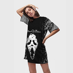 Футболка женская длинная Children of Bodom Z, цвет: 3D-принт — фото 2