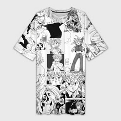 Футболка женская длинная Мелиодас, цвет: 3D-принт