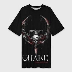 Женская длинная футболка Quake Champions