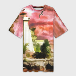 Женская длинная футболка Lighthouse