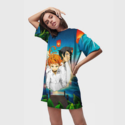 Футболка женская длинная Обещанный Неверленд, цвет: 3D-принт — фото 2