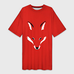 Женская длинная футболка Fox minimalism