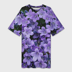 Женская длинная футболка Фиолетовый цвет весны