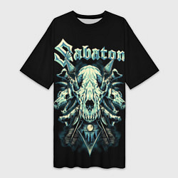 Женская длинная футболка Sabaton