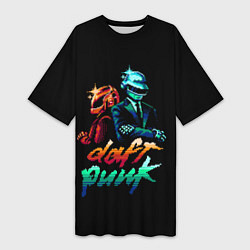 Женская длинная футболка Daft Punk
