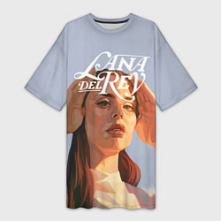 Женская длинная футболка Lana del rey