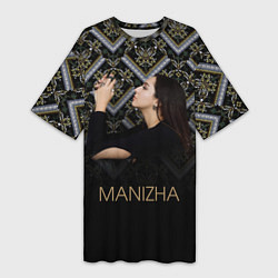 Женская длинная футболка Манижа Manizha
