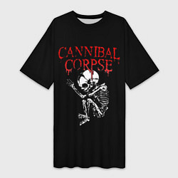 Футболка женская длинная Cannibal Corpse 1, цвет: 3D-принт