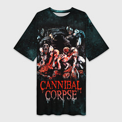 Женская длинная футболка Cannibal Corpse