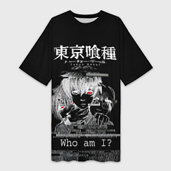 Женская длинная футболка Who am I? Tokyo Ghoul