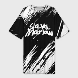 Женская длинная футболка SLAVA MARLOW СЛАВА МАРЛОУ