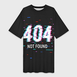 Женская длинная футболка Глитч 404