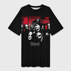 Женская длинная футболка Slipknot Группа