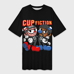 Футболка женская длинная CUP FICTION, цвет: 3D-принт