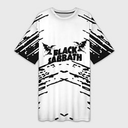 Женская длинная футболка Black sabbath