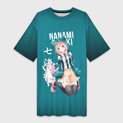 Женская длинная футболка Чиаки Нанами Danganronpa 2