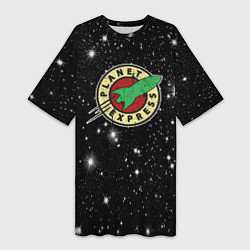 Женская длинная футболка Межпланетный Экспресс Футурама
