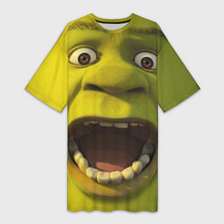 Женская длинная футболка Shrek is Yelling