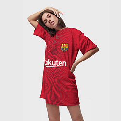 Футболка женская длинная FC Barcelona Goalkeeper 202122, цвет: 3D-принт — фото 2